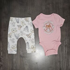 Disney Baby Pooh And Bambi 0-3 Month Clothes